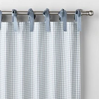 63" Organic Cotton Windowpane Plaid Curtain Panel
