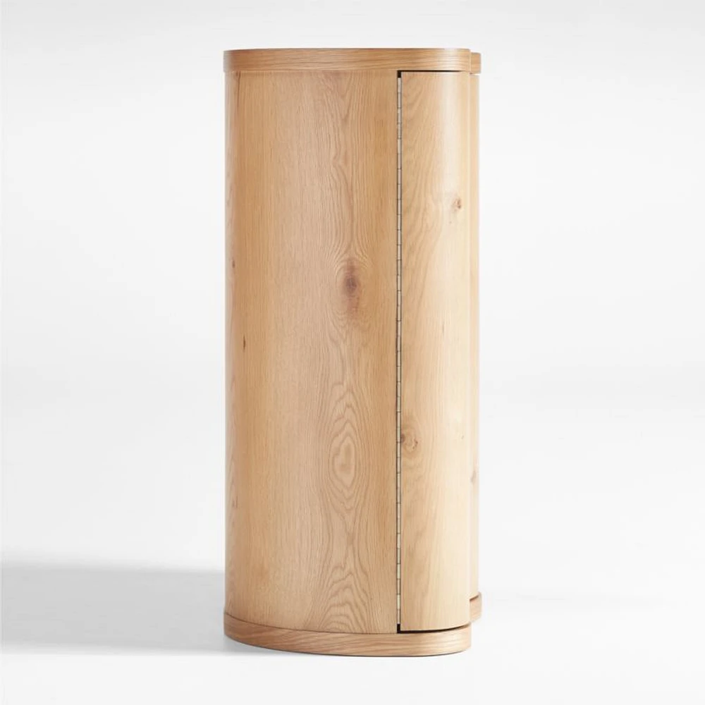 Winslow Natural Oak Wood Bar Cabinet by Jake Arnold