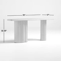 Winslow 70" Asymmetrical Brown Oak Wood Console Table by Jake Arnold