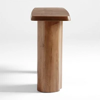 Winslow 70" Asymmetrical Brown Oak Wood Console Table by Jake Arnold