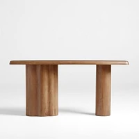 Winslow 70" Asymmetrical Brown Oak Wood Console Table by Jake Arnold