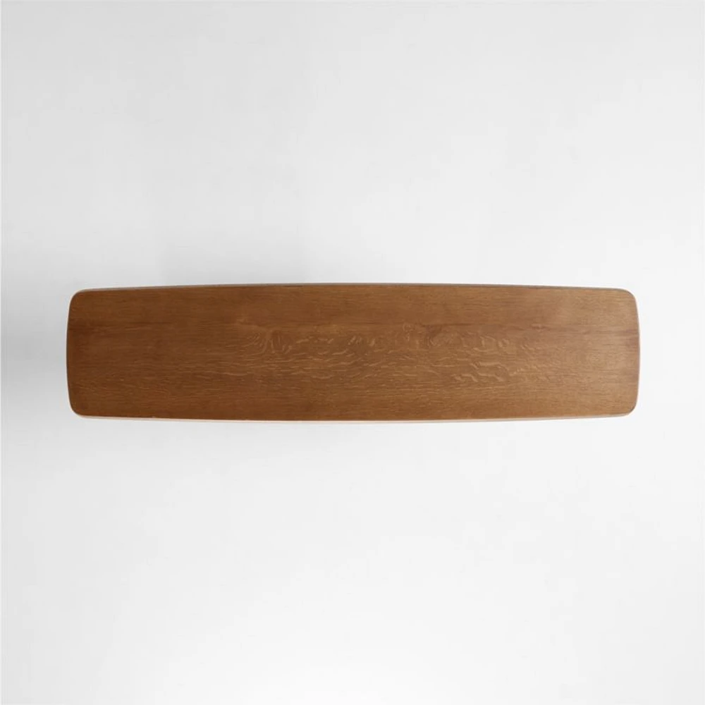 Winslow 70" Asymmetrical Brown Oak Wood Console Table by Jake Arnold