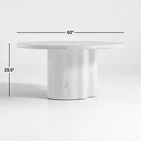 Winslow 60" Knotty Natural Oak Wood Round Dining Table by Jake Arnold