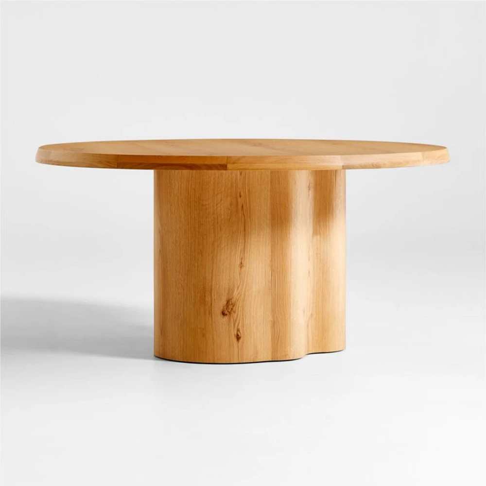 Winslow 60" Knotty Natural Oak Wood Round Dining Table by Jake Arnold