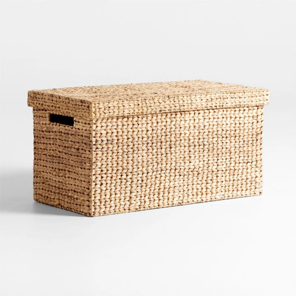 Wonderful Wicker Natural Woven Kids Toy Box with Lid