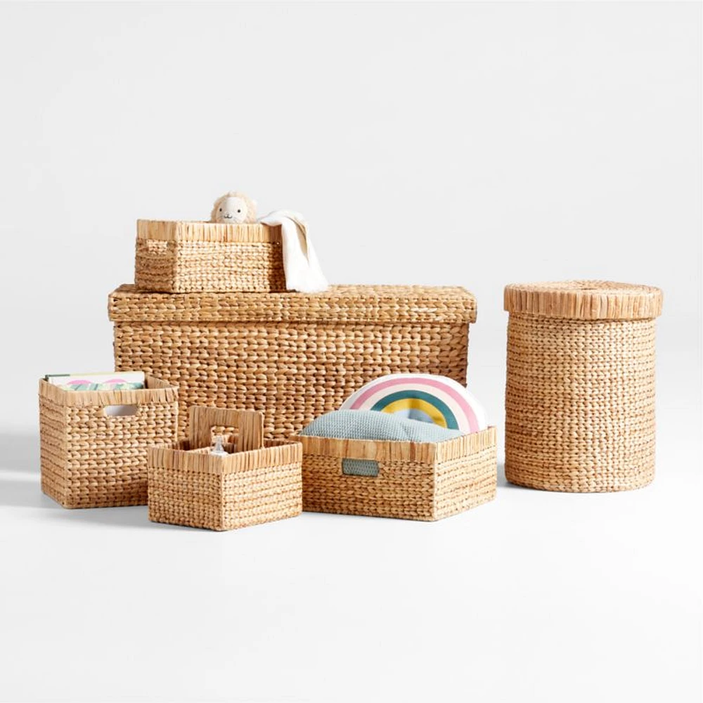 Wonderful Wicker Natural Woven Kids Toy Box with Lid