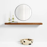 Walnut Wood Floating Shelf 66"
