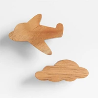 Wood Cloud Knobs, Set of 4