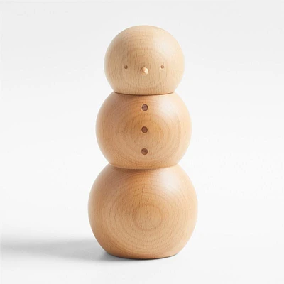 Wood Snowman Pepper Mill Grinder