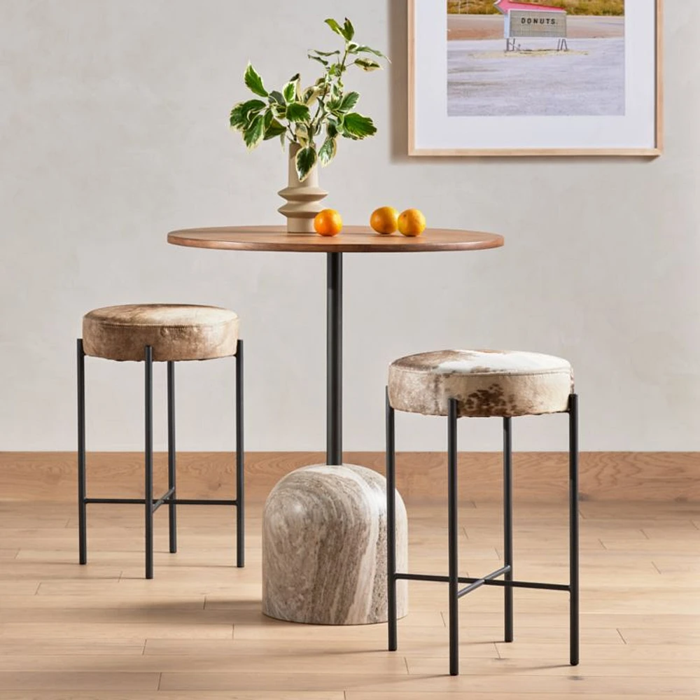 Worth Cowhide Counter Stool