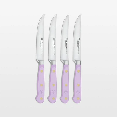 Wusthof Classic Color Purple Yam 4.5" Steak Knives, Set of 4