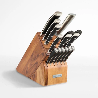 Wusthof ® Classic Ikon 15-Piece Acacia Knife Block Set