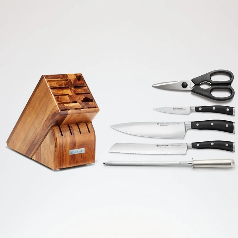 Wusthof ® Classic Ikon -Piece Acacia Knife Block Set