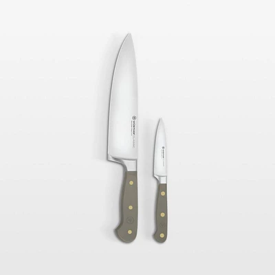 Wusthof Classic Color Velvet Oyster Grey -Piece Knife Set