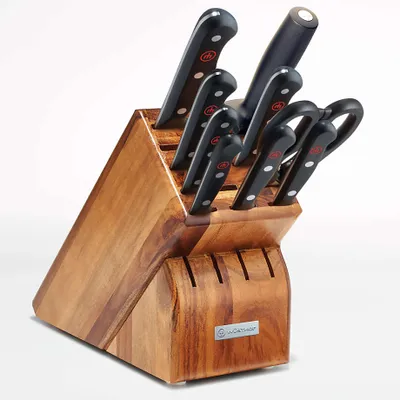 Wüsthof ® Gourmet 10-Piece Acacia Knife Block Set