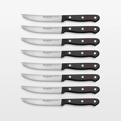 Wusthof ® Gourmet Black Steak Knives, Set of 8