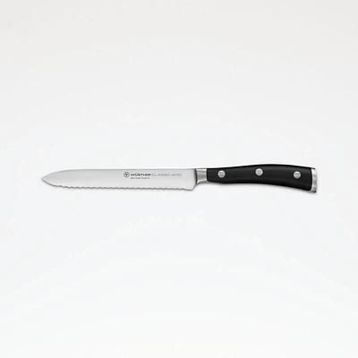 Wusthof ® Classic Ikon Black 5" Serrated Utility Knife