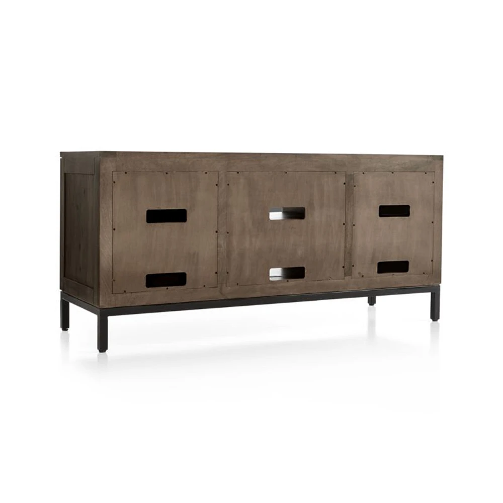 Wyatt 60" Brown Wood Storage Media Console
