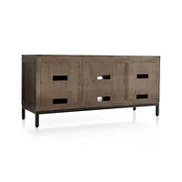 Wyatt 60" Brown Wood Storage Media Console