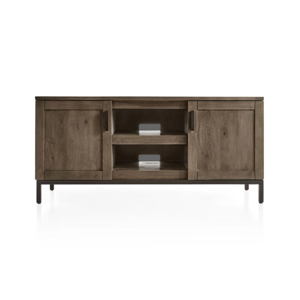 Wyatt 60" Brown Wood Storage Media Console