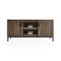 Wyatt 60" Brown Wood Storage Media Console