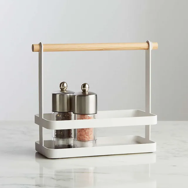 Maia Olivewood 6-Jar Spice Rack