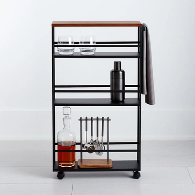 Yamazaki Tower Rolling Slim Storage Cart With Handle