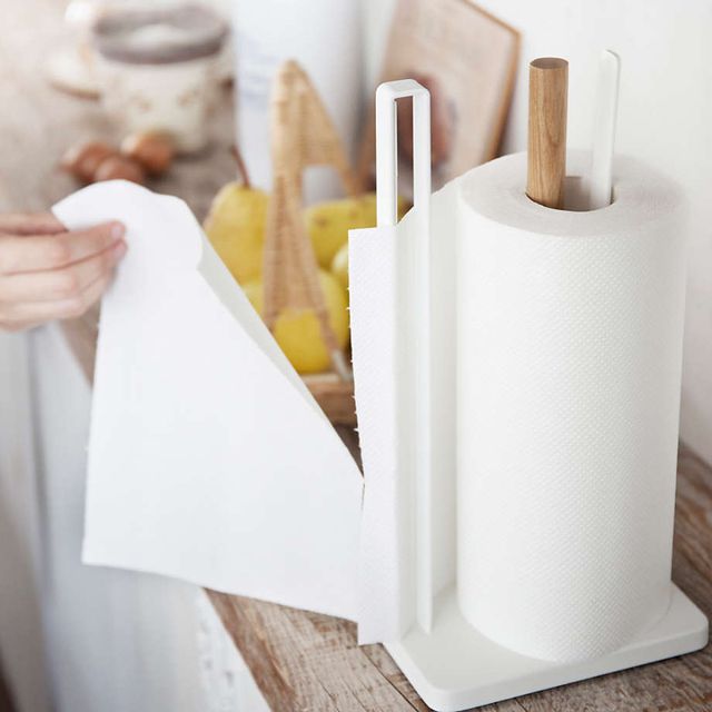 French Kitchen White Marble Paper Towel Holder + Reviews | Crate & Barrel