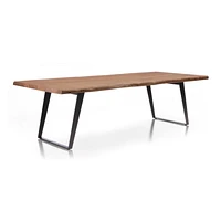 Yukon 102" Warm Acacia Live Edge Solid Wood Dining Table