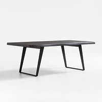 Yukon 80" Black-Brown Live Edge Wood Dining Table