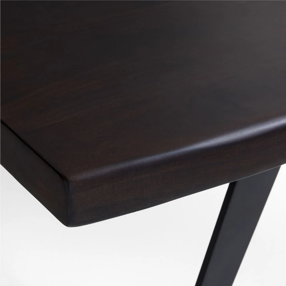 Yukon 80" Black-Brown Live Edge Wood Dining Table