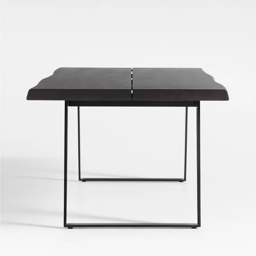 Yukon 80" Black-Brown Live Edge Wood Dining Table