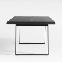 Yukon 80" Black-Brown Live Edge Wood Dining Table