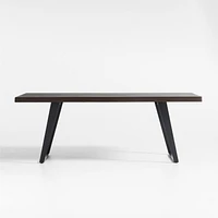 Yukon 80" Black-Brown Live Edge Wood Dining Table