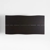 Yukon 80" Black-Brown Live Edge Wood Dining Table