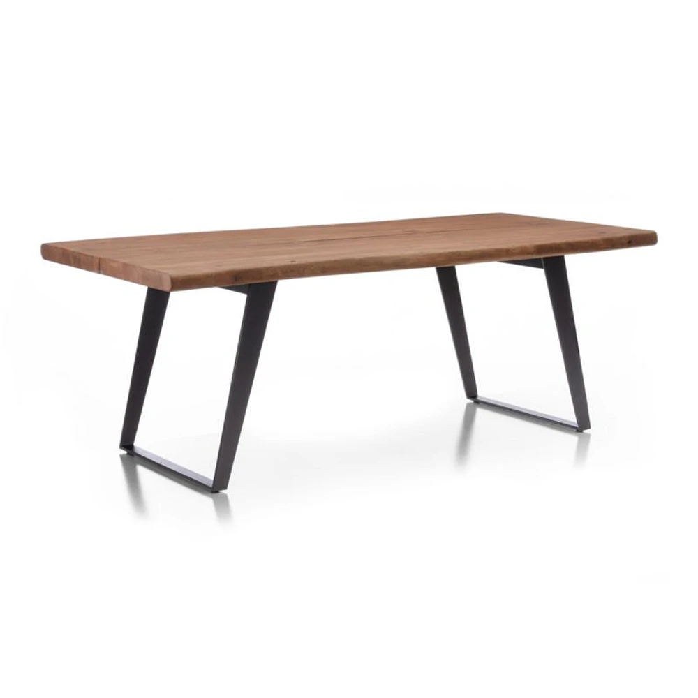 Yukon 80" Warm Acacia Live Edge Solid Wood Dining Table