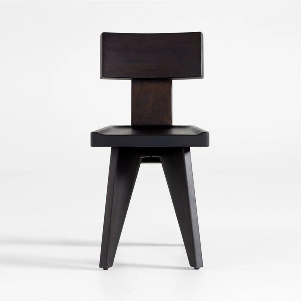 Yukon Black-Brown Wood Dining Side Chair