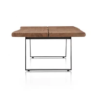 Yukon Warm Acacia Live Edge Solid Wood 54" Rectangular Coffee Table