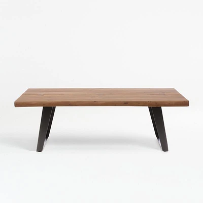 Yukon Warm Acacia Live Edge Solid Wood 54" Rectangular Coffee Table