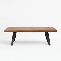 Yukon Warm Acacia Live Edge Solid Wood 54" Rectangular Coffee Table