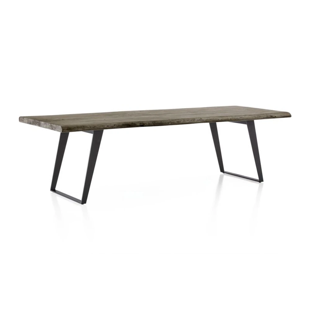 Yukon 102" Weathered Grey Live Edge Solid Wood Dining Table