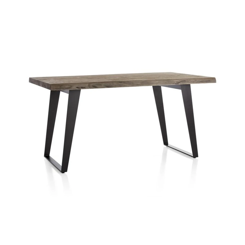 Yukon 58" Weathered Grey Live Edge Solid Wood Dining Table