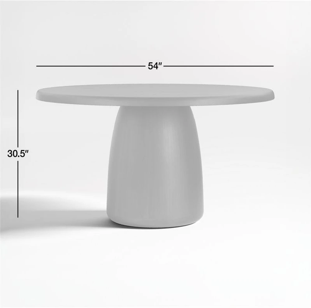 Zahn 54" Charcoal Grey Round Dining Table