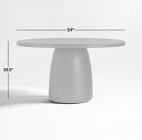Zahn 54" Charcoal Grey Round Dining Table