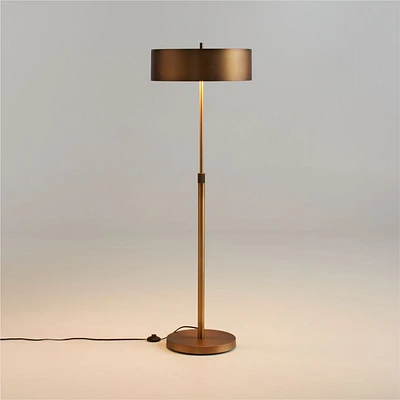 Zain Brushed Brass Metal Adjustable Floor Lamp 65"