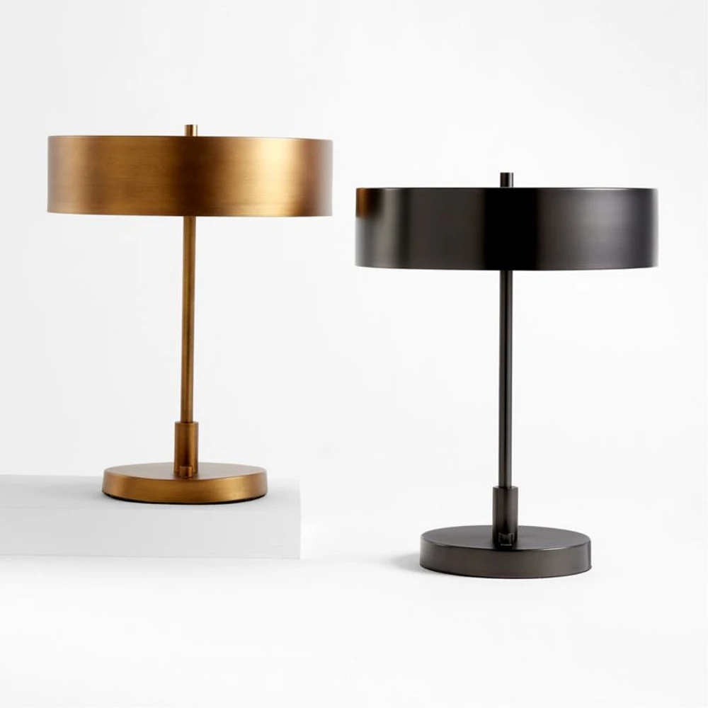 Zain Brass Table Lamps with USB Ports, Set of 2