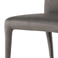 Zanni Graphite Leather Dining Chair