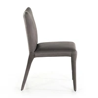 Zanni Graphite Leather Dining Chair