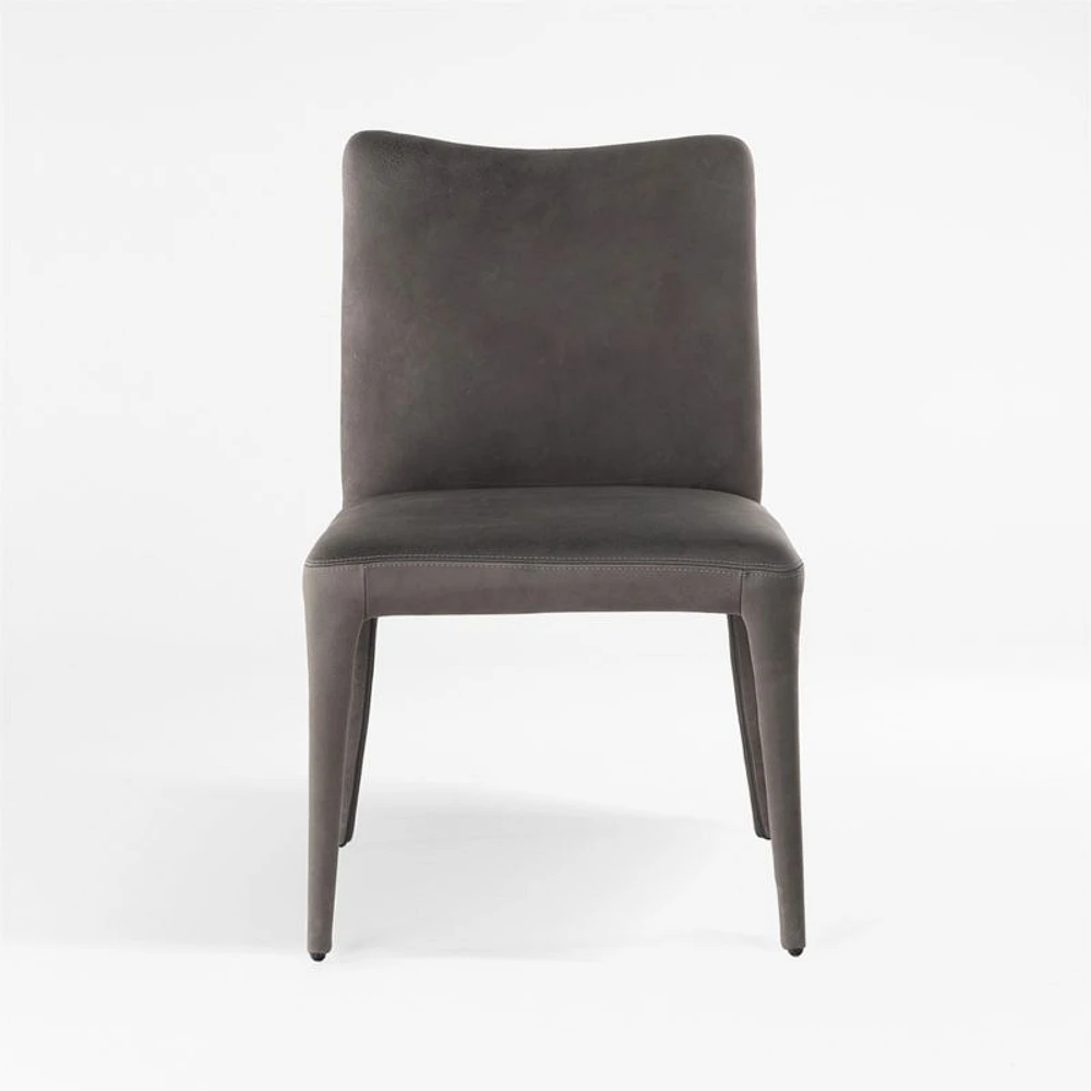 Zanni Graphite Leather Dining Chair