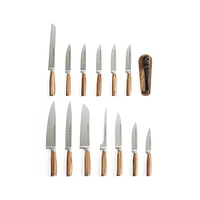 Schmidt Brothers ® 15-Piece Zebra Wood Knife Block Set